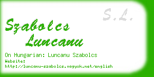 szabolcs luncanu business card